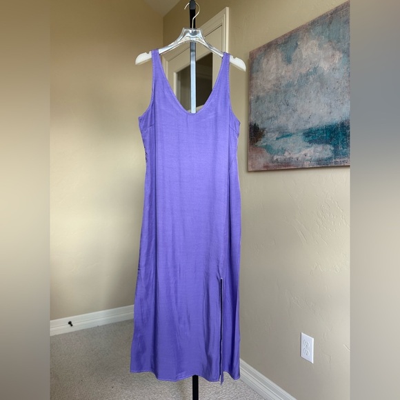 New Anthropologie Sundry Slip Tank Midi Dress in Purple Women’s size 1 or Small - Picture 2 of 7